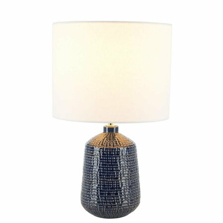 SAFAVIEH 19.25 in. Orrick Table Lamp, Navy TBL9003A